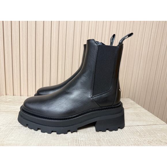 Zadig & Voltaire Ride Chelsea Semy-Shiny Calfskin Womens Boots MSRP $648 New - Picture 4 of 13